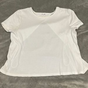 Garage white tee with open/ tie back size medium